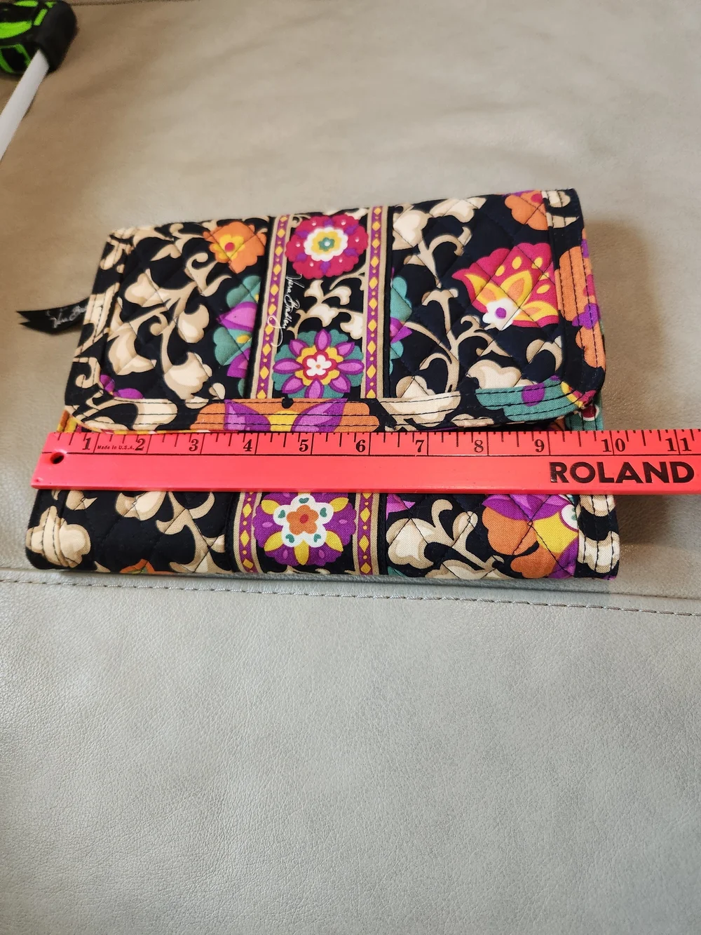 Vera Bradley Suzani Roll Up Makeup Jewelery Bag Travel Organizer Pockets Retired
